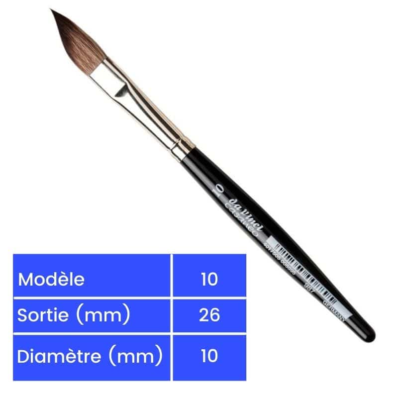 image représentant la taille du pinceau numéro 10 de la série 987 Casanéo XS