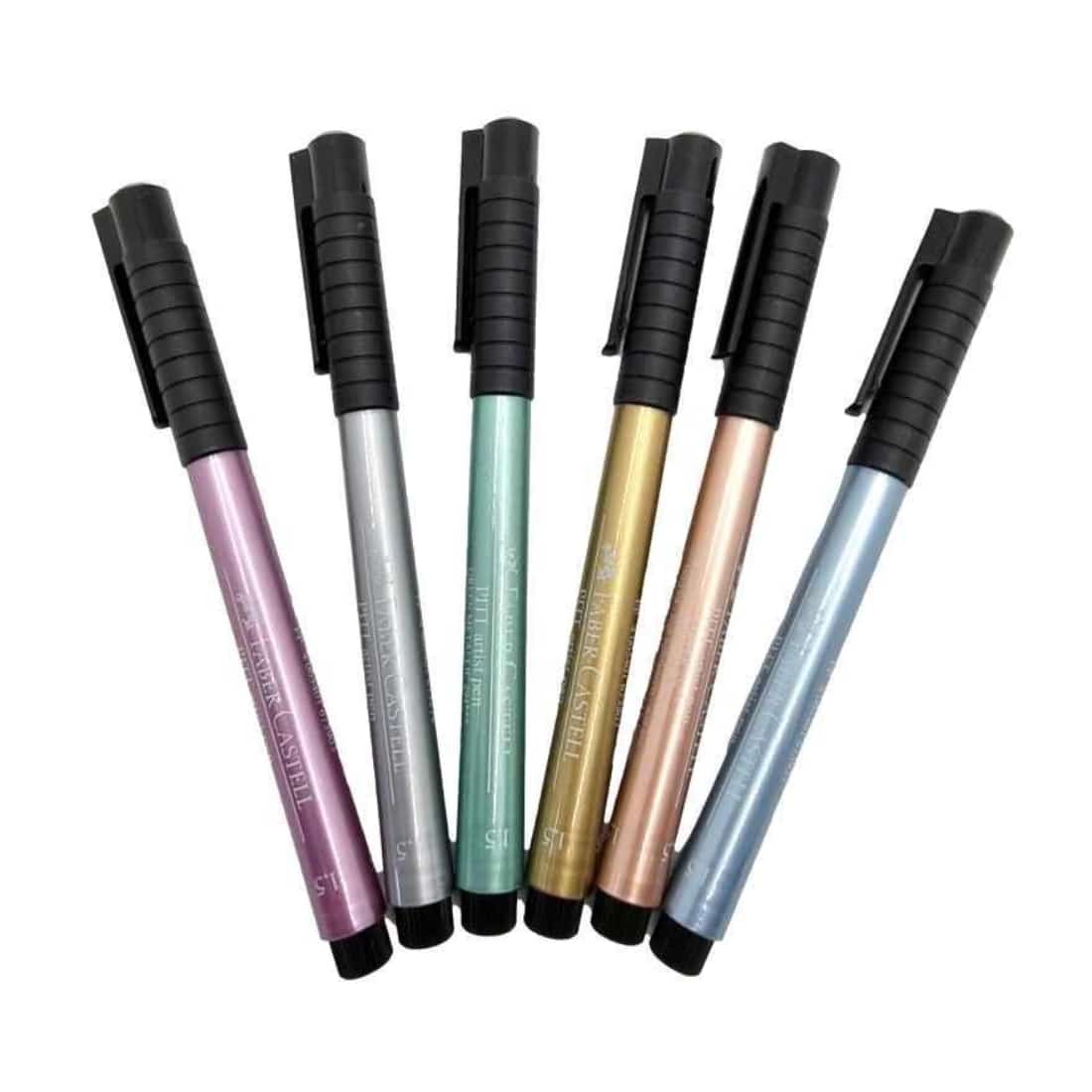 Feutres Pitt 1.5mm couleurs Metalisé - Faber Castell
