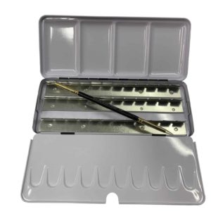 Boite d'aquarelle métal vide 36 demi godets
