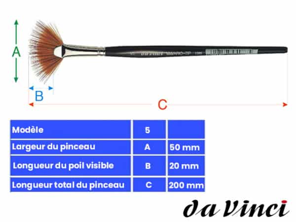 PINCEAU EVENTAIL DA VINCI VARIO TIP EFFET FEUILLAGE