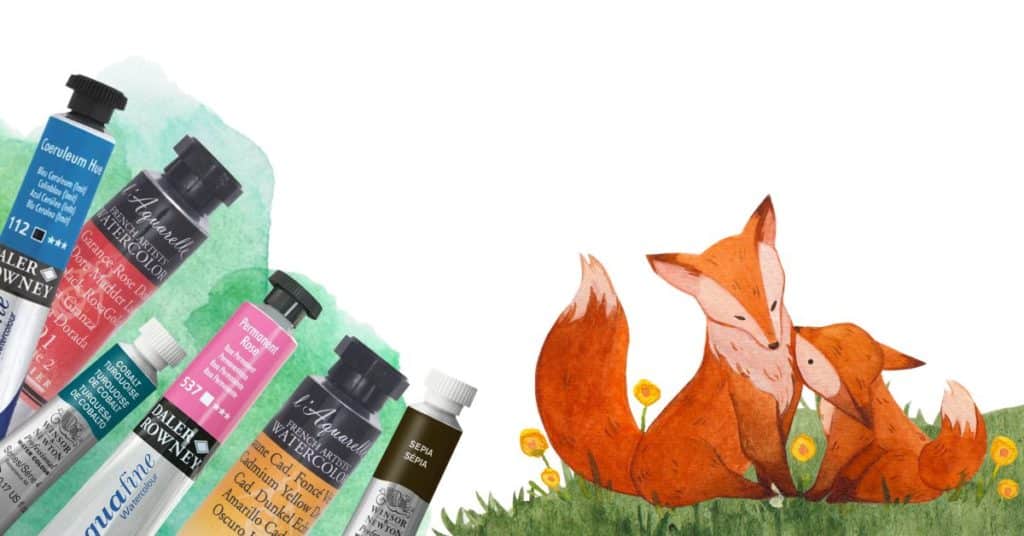 Illustration de comment utiliser des peintures aquarelle en tube