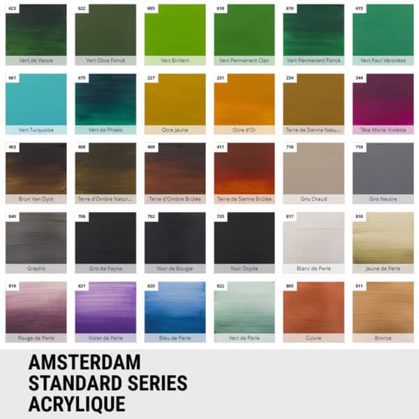 Amsterdam peinture acrylique tube de 120 ml, étui de 5 tubes en couleurs  primaires