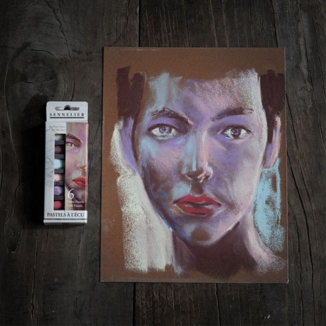 Set 6 demi-pastels à l’écu tons peaux claires Sennelier