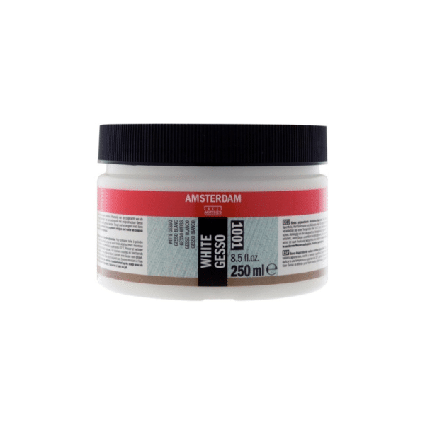 Gesso blanc 1001 250ml d'Amsterdam est une base de haute qualité pour préparer vos supports artistiques.