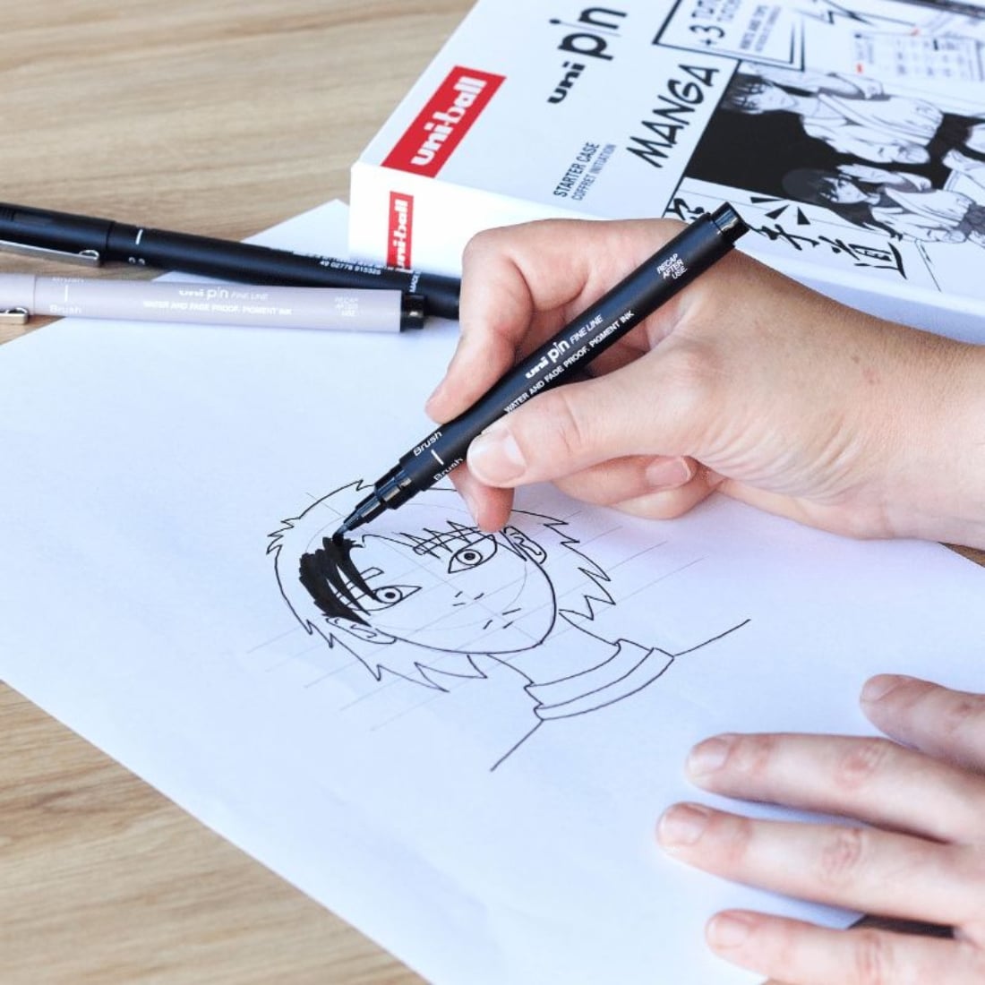 Coffret initiation Lettering 8 feutres et 1 porte mine Shalaku Uni-ball – Image 3