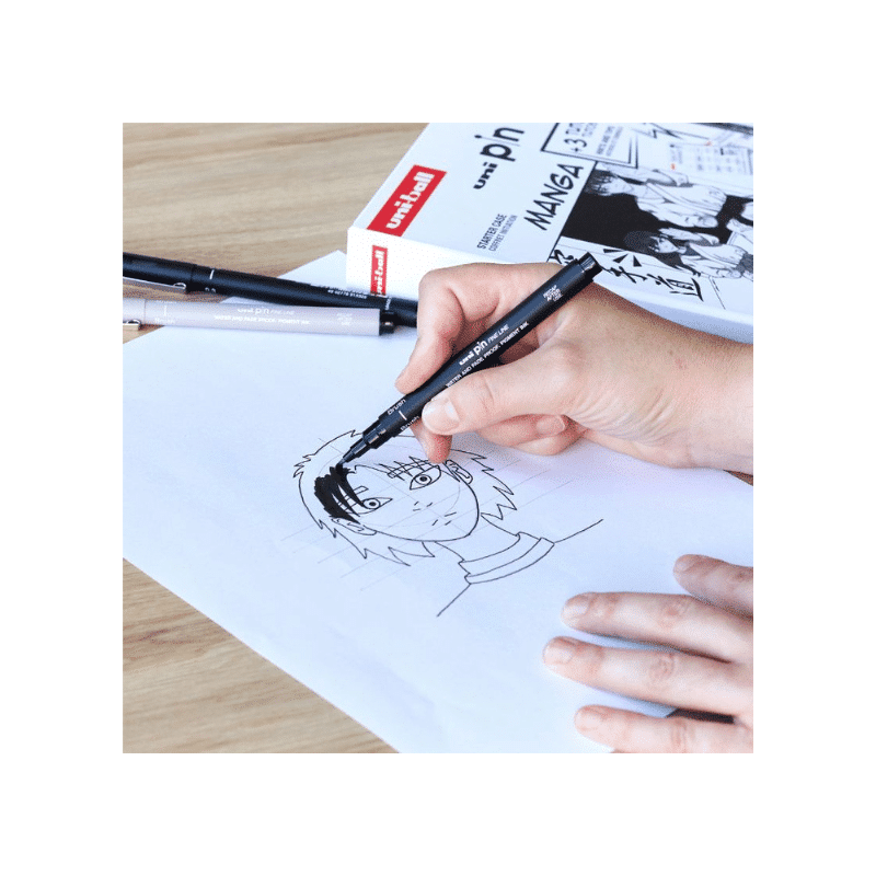 Coffret initiation Manga 8 feutres et 1 porte mine Shalaku Uni-ball – Image 3