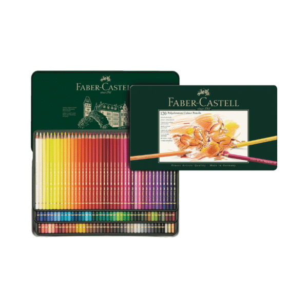 Boîte métal de 120 crayons de couleurs Polychromos Faber Castell