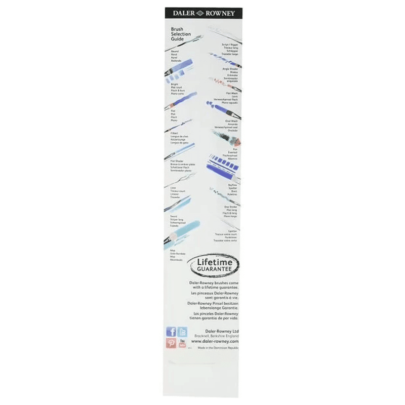 set de 4 pinceaux Aquafine 400 de Daler Rowney