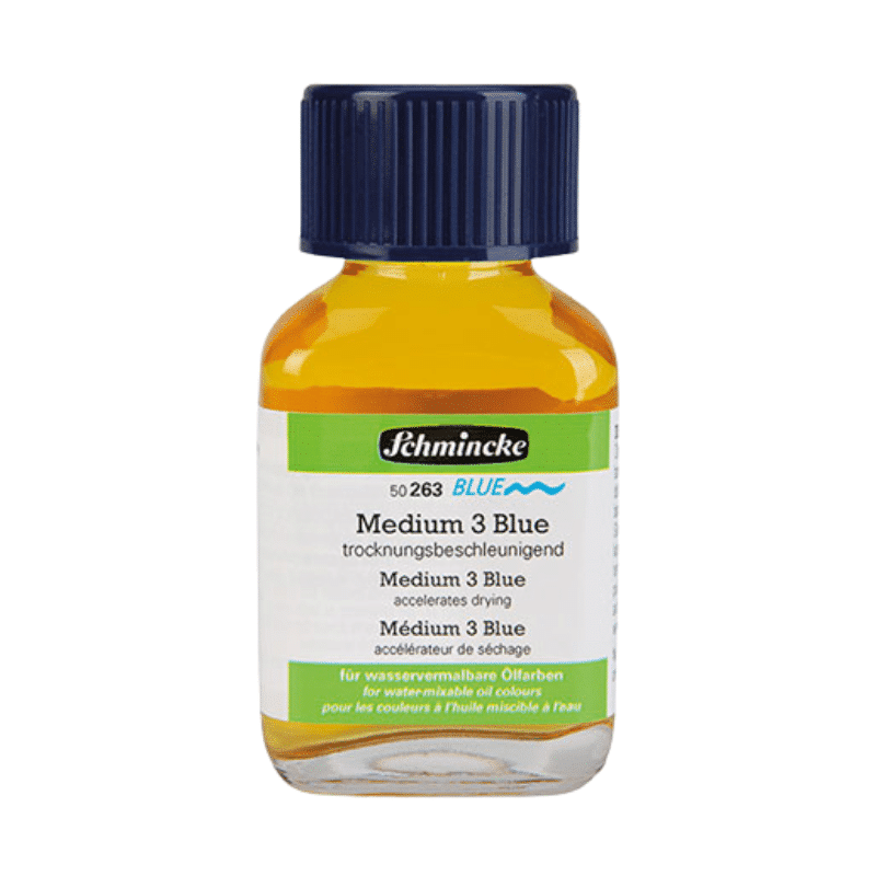 Schmincke Blue Medium 3 - médium à séchage rapide - hydrosoluble - flacon 60ml