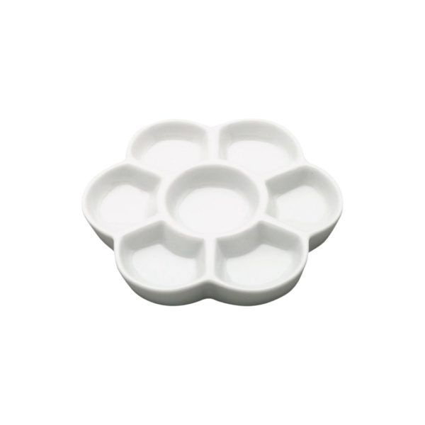 Palette porcelaine 7 creux forme de fleur Ø 15 cm