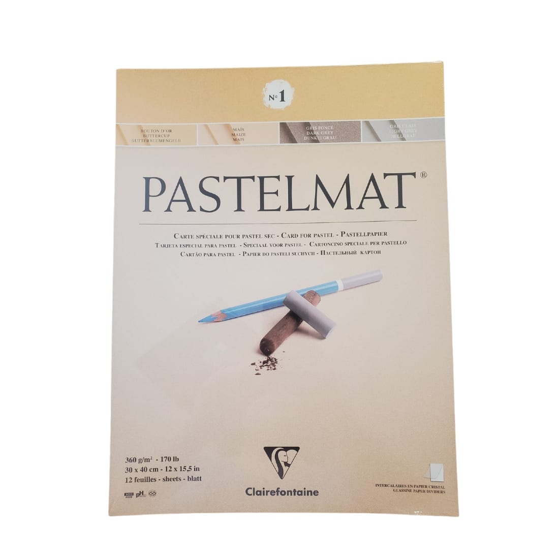 PASTELMAT – CARTES POUR PASTEL -N1 30x40cm 360GR