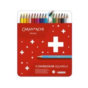 Boîte métal crayons 18 couleurs Caran d'Ache Swisscolor