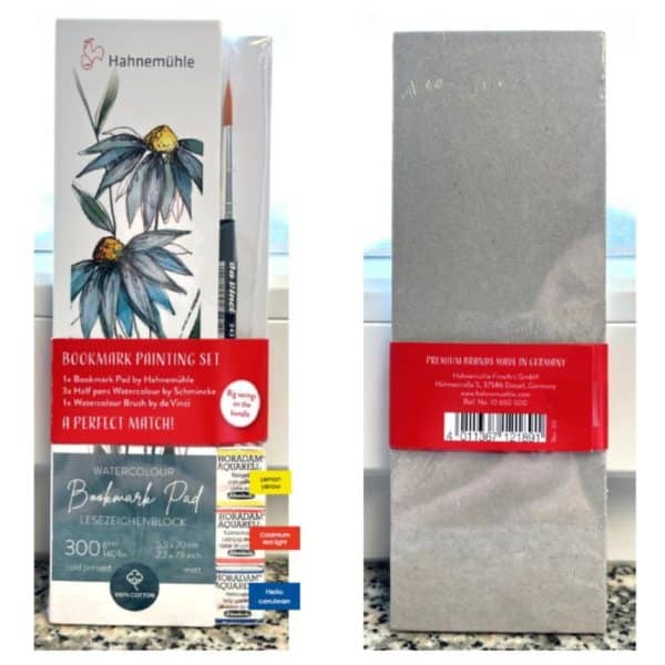 Set 15 marque-pages Hahnemühle + 3 couleurs Schmincke + 1 pinceau DaVinci