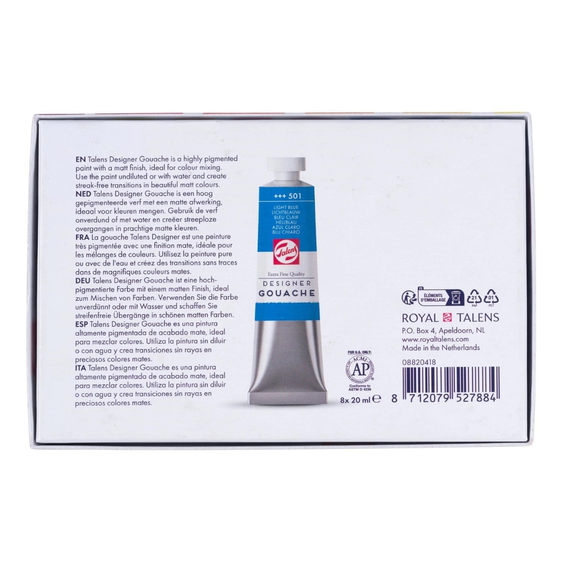 Set peinture gouache extra-fine 8x20ml Talens – Image 3