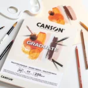 BLOC CANSON GRADUATE MIXED MEDIA NATUREL 220g/m² 30 FEUILLES