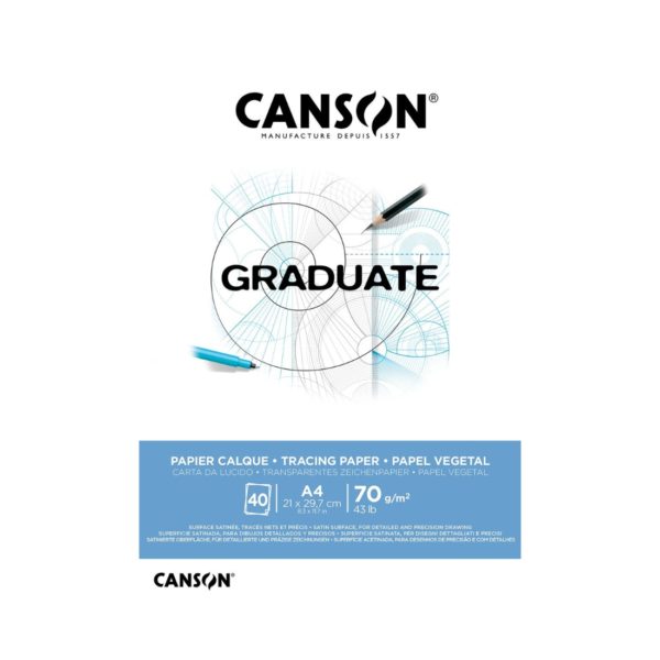 BLOC CANSON GRADUATE CALQUE 40F 70G A4