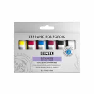 Gouache extra-fine Linel 6X14 ml - Set Couleur Primaire