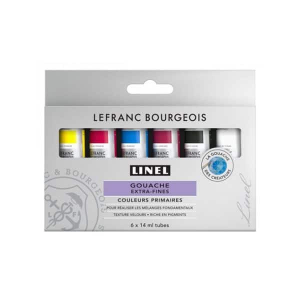 Gouache extra-fine Linel 6X14 ml - Set Couleur Primaire