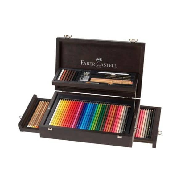 COFFRET BOIS COLLECTION BEAUX ARTS FABER CASTELL