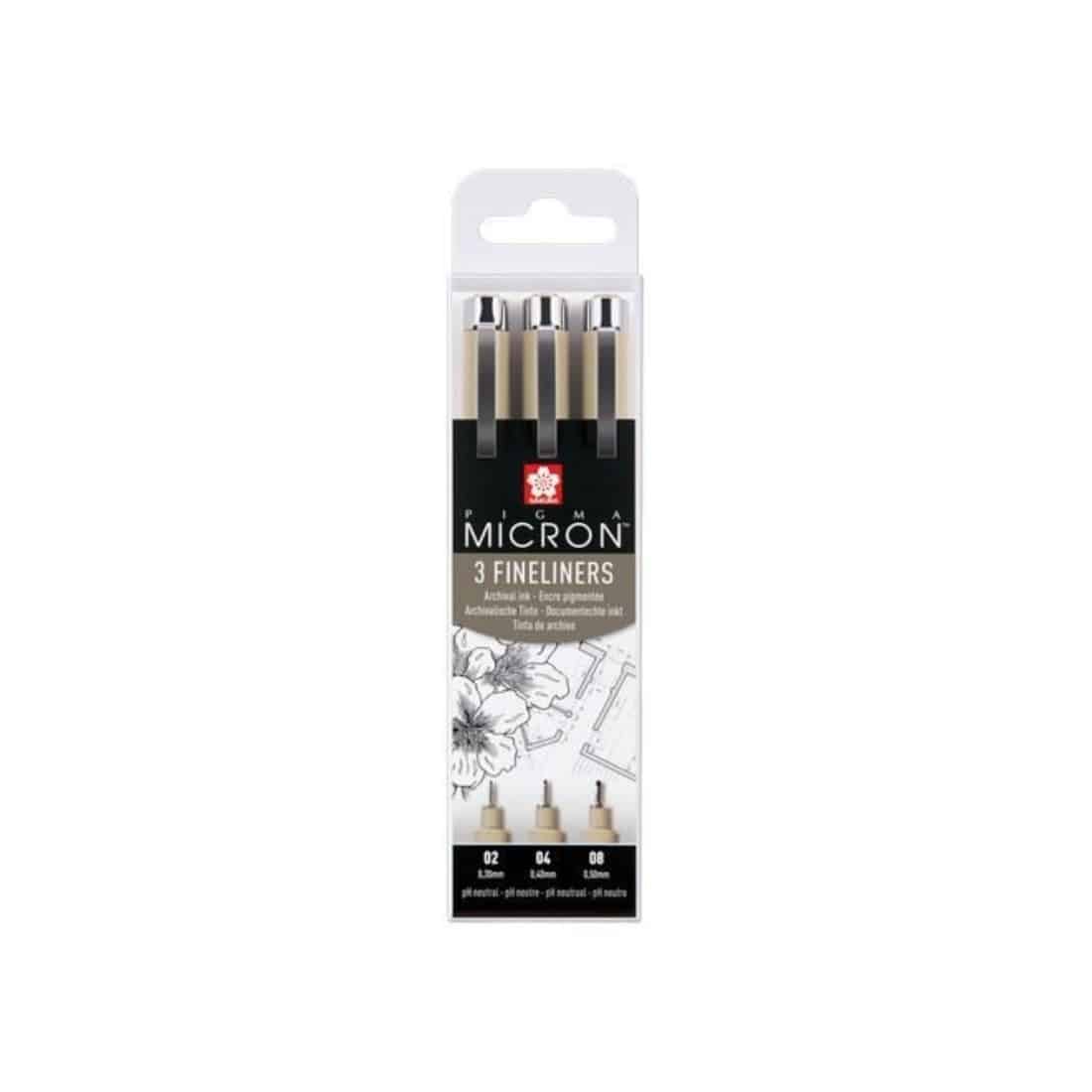 3 fineliners Migpa Micron
