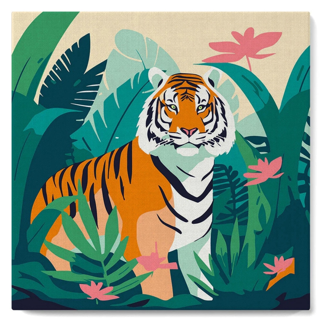 peinture par numéros tigre du bengale