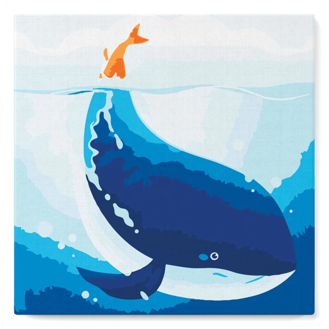 peinture par numéros baleine bleue