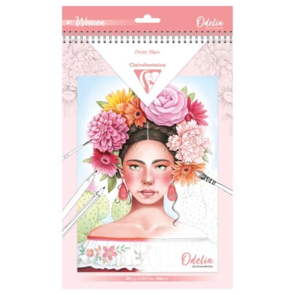 Bloc de coloriage multi-techniques de 20 feuilles A4 250g,