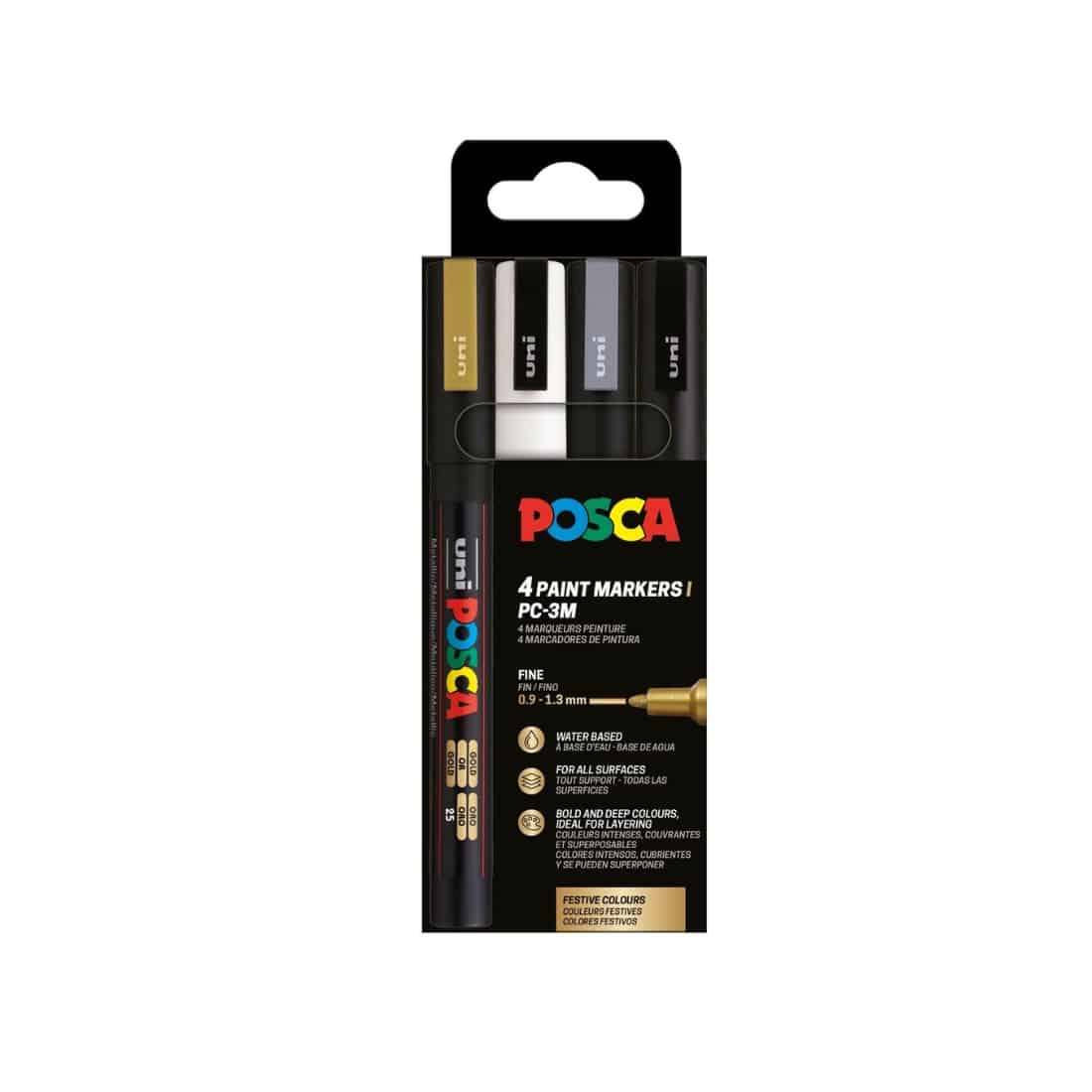 set de 4 Posca PC3M