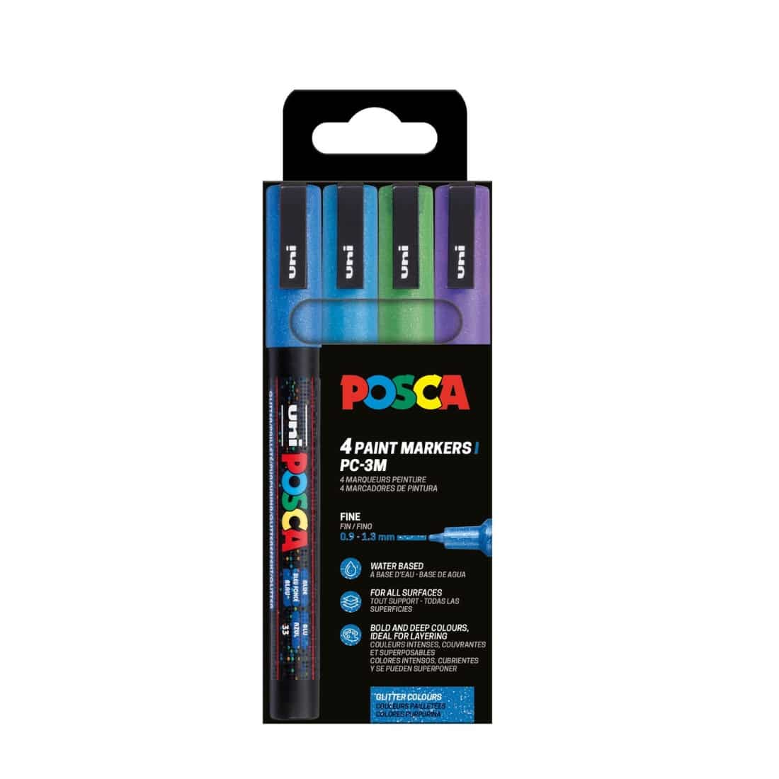 set de 4 Posca PC3M PAILLET2ES FROIDES