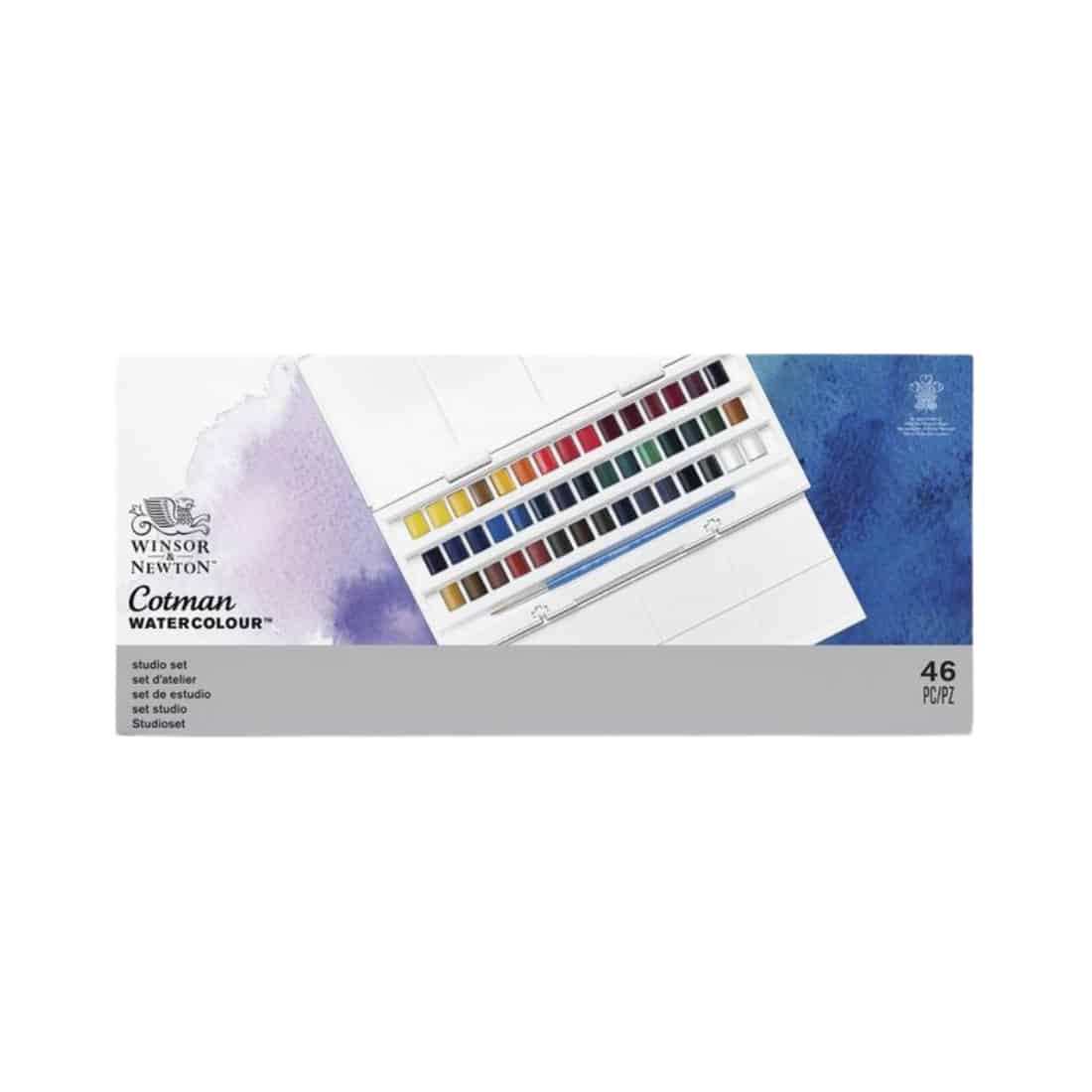 Boite aquarelle fine Cotman 45 demi-godets Winsor & Newton