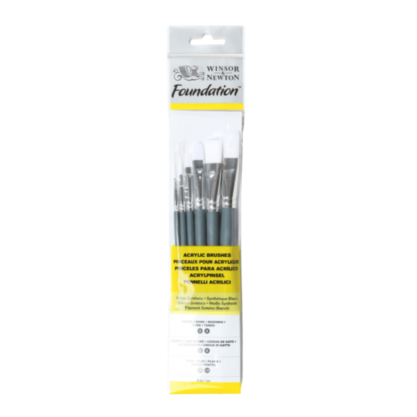 Set de 6 pinceaux Winsor & Newton FOUNDATION ACRYLIQUE