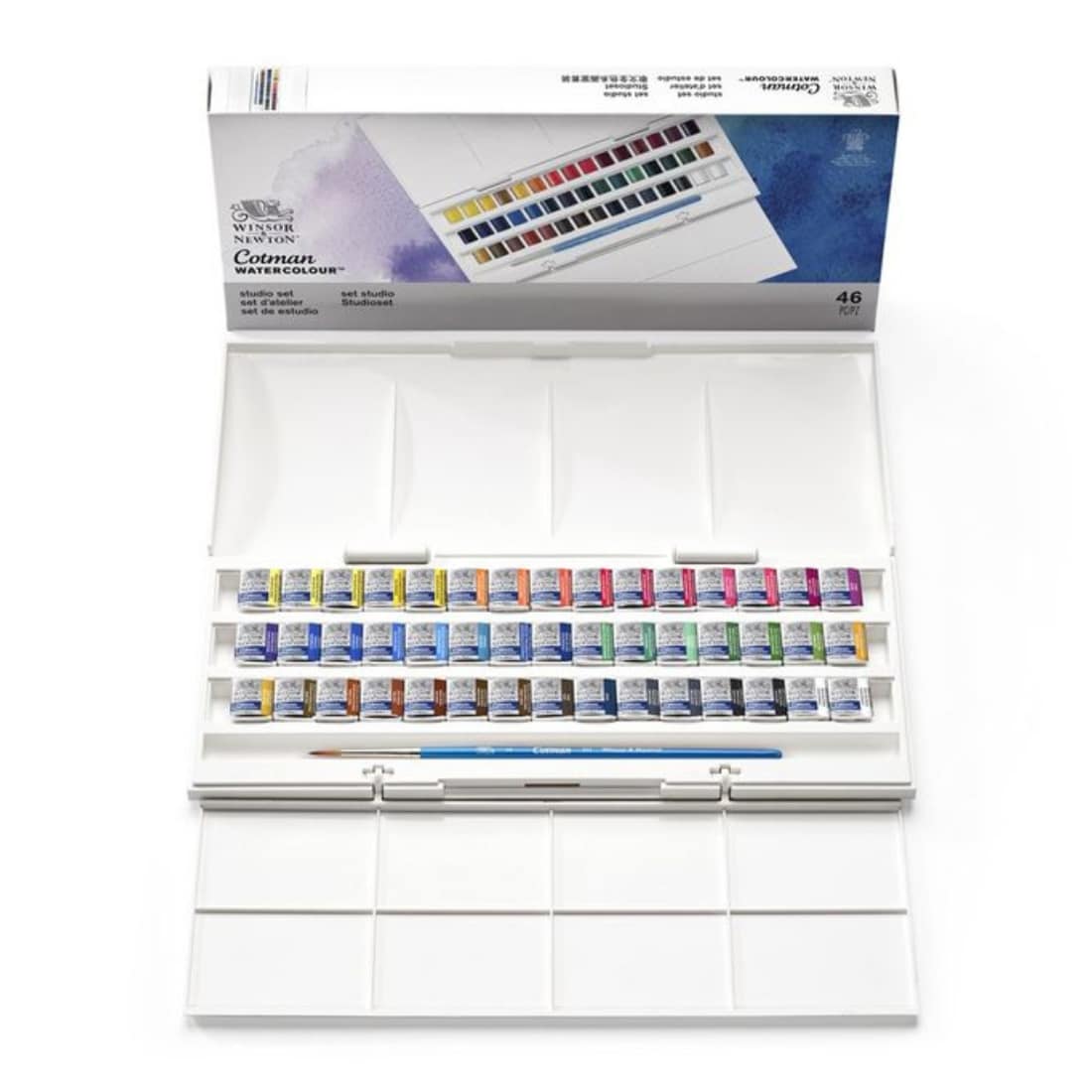 Boite aquarelle fine Cotman 45 demi-godets Winsor & Newton – Image 2