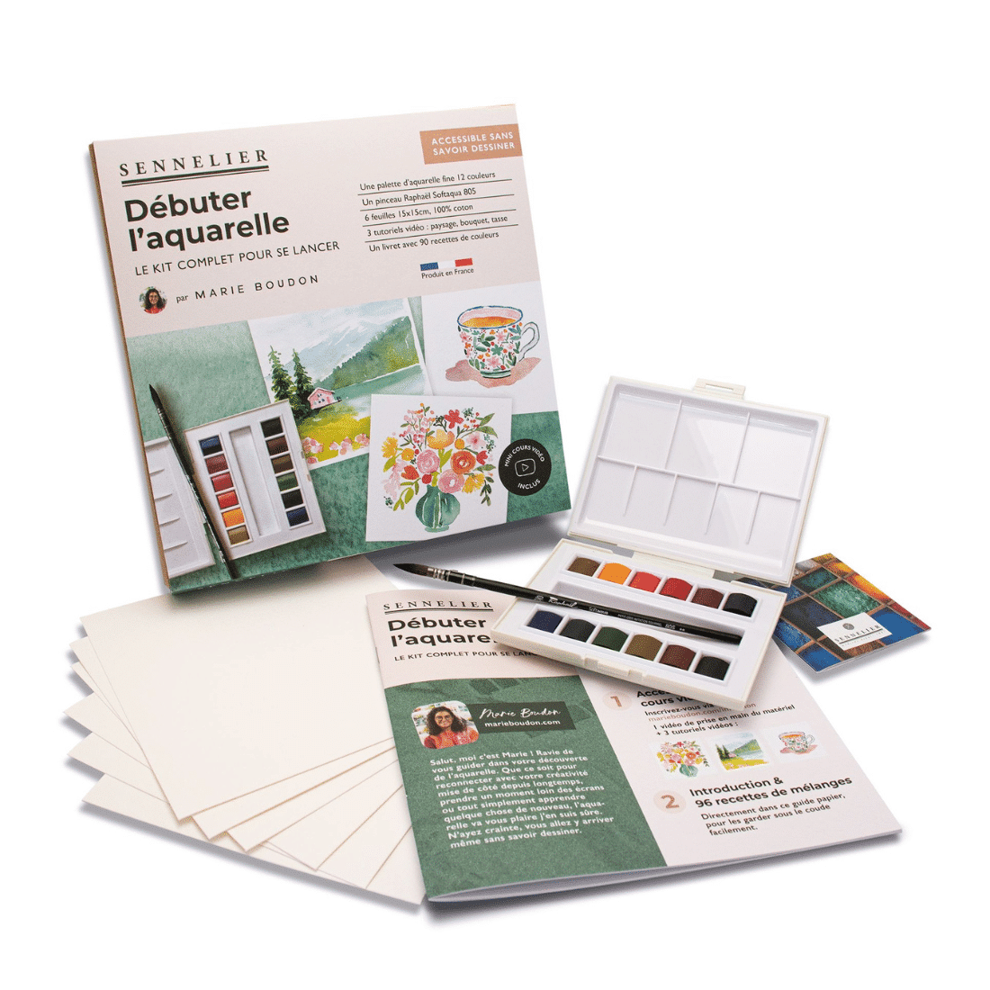 kit débutant la petite Aquarelle collaboration Marie Boudon