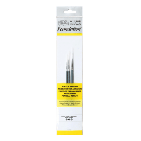 set 3 pinceaux acrylique ronds winsor & Newton