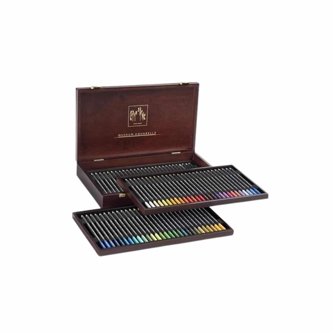 Coffret 76 crayons aquarelle Museum en bois Caran d'Ache