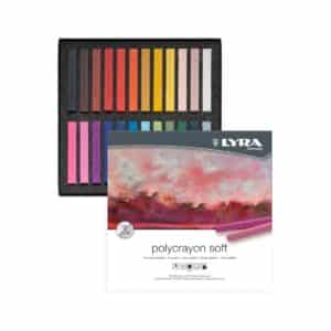 Lyra - Boite de 12,2 4 Pastels tendres Polycrayons soft, couleurs assorties