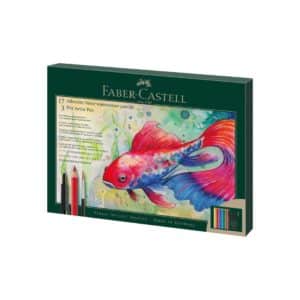 Coffret 17 crayons aquarellables A.Durer et 3 feutres Pitt Artist Pens Faber Castell