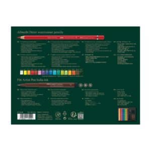Coffret 17 crayons aquarellables A.Durer et 3 feutres Pitt Artist Pens Faber Castell – Image 3
