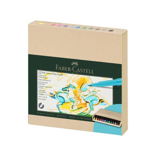 STUDIO BOX ARTIST PEN DE 12 FEUTRES PITT - FABER CASTELL