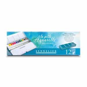 Boite métal « la petite aquarelle » 12 ½ godets aquarelle fine Sennelier