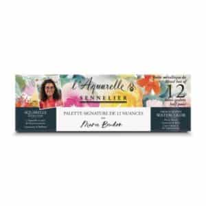 Palette signature Marie Boudon 12 ½ godets aquarelle extra-fine Sennelier