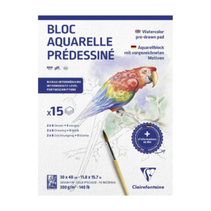 Bloc aquarelle prédessiné Clairefontaine