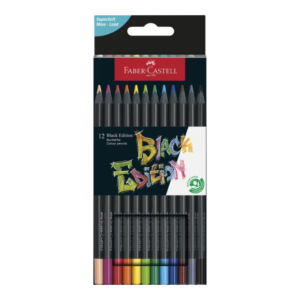 boite de 12 crayons black edition Faber Castell